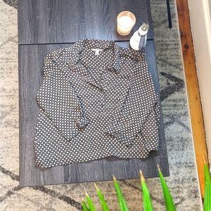 American Eagle Floral Cropped Blouse